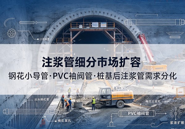 墨江注浆管细分市场扩容，隧道钢花小导管、PVC 袖阀管、桩基后注浆管需求分化